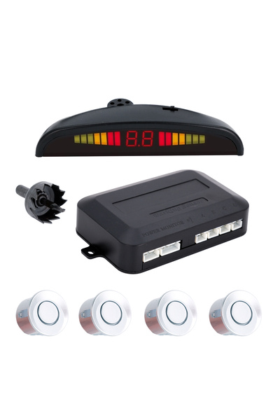 Mega Oto Market Dijital Ekranlı Araç Park Sensörü Ses İkazlı 22 mm Gümüş