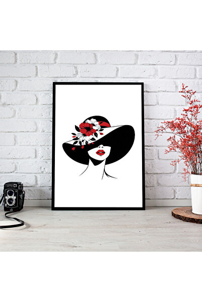 woodsia Tablou cu poster din lemn MDF cu aspect de cadru dintr-o singură buca...