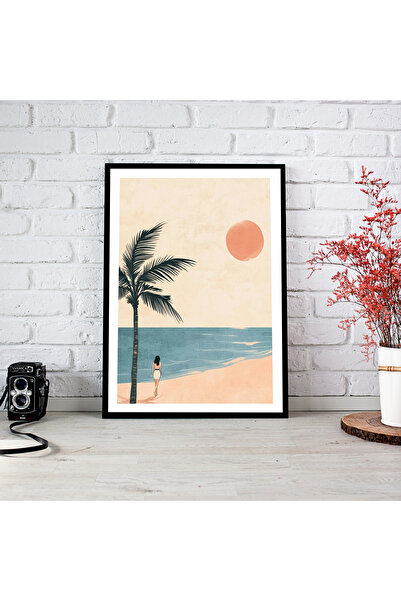 woodsia Tablou cu poster din lemn MDF cu aspect de cadru dintr-o singură buca...