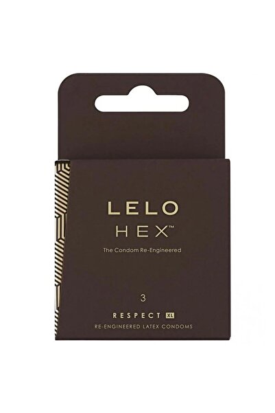 Lelo Hex Box 3 Pcs. XL Doğal Lateks Prezervatif Kondom