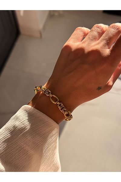 HERCY 316 L Stainless Steel Gold Bracelet |   Steel Chain Bracelet