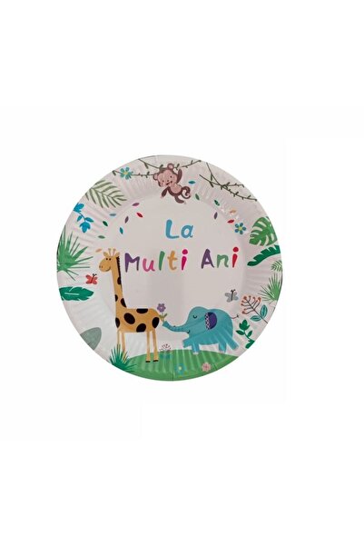 SDX Market Set of 8 party plates, happy birthday, 18 cm