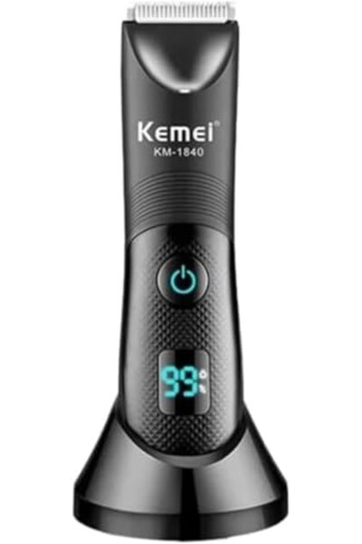 Kemei ماكينة قص الشعر KM-1840 بشاشة LCD مقاومة للماء