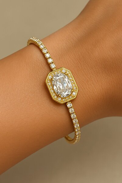 TAKIŞTIR سوار بتفاصيل حجر ذهبي اللون