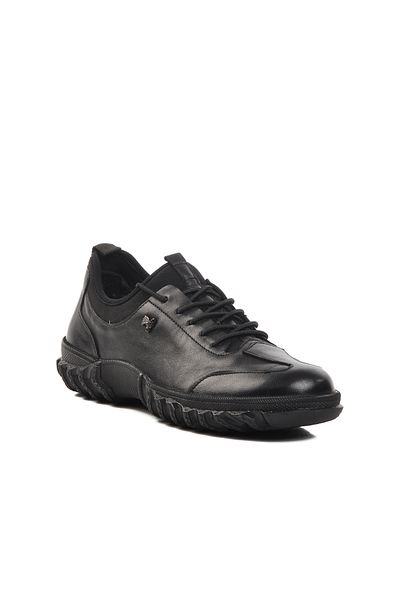 Venüs Black Skin Genuine Leather Women's Casual Shoes 2255201K Z