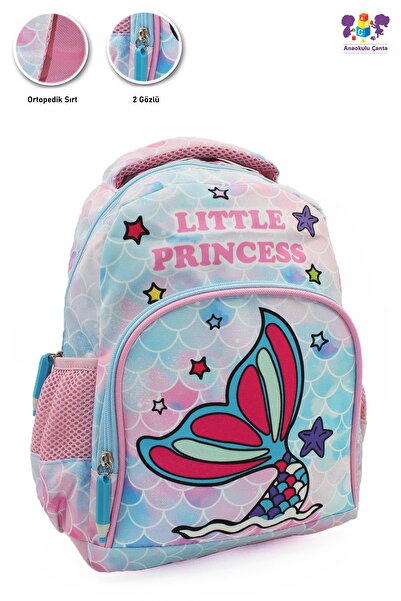 Mashotrend 2 Gözlü Little Princess Denizkızı Anaokulu Çantası - Kız Çocuk Çan...