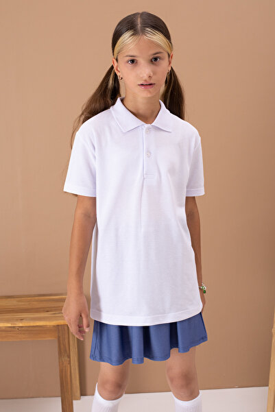 Cansın Mini Σχολικό μπλουζάκι με κοντό μανίκι για κορίτσια πόλο 21411