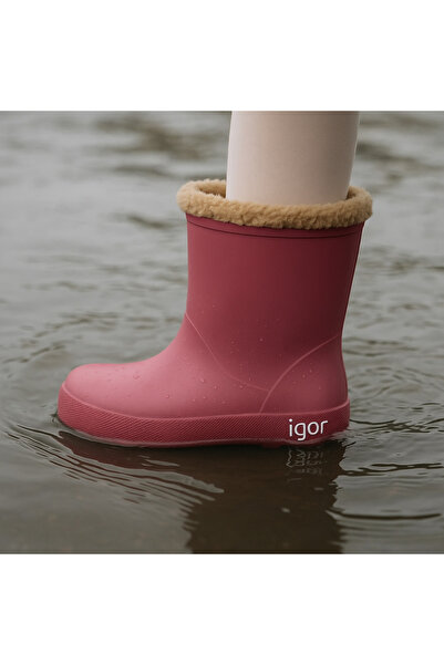 IGOR kız çocuk ahududu bot , kürklü bot , YOGI BORREGUITO kürklü kar botu, yağmur botu , su geçirmez