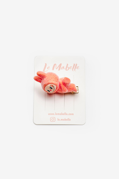 Le Mabelle Girl's Clip Buckle with Orange Toy Figure