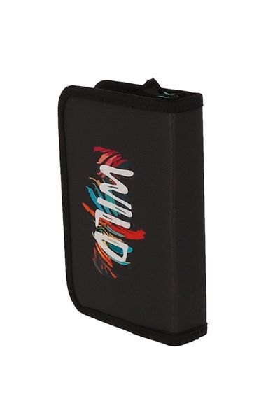 PIGNA EQUIPPED PENCIL CASE 31 PIECES 1 ZIPPER 2 EXTENSIONS BLACK TIGER