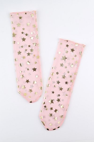 Le Mabelle Powder Tulle Socks with Star Detail for Girls
