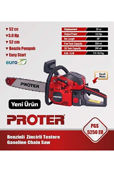 Proter PGS 4250 EU BENZİNLİ AĞAÇ KESİM MOTORU