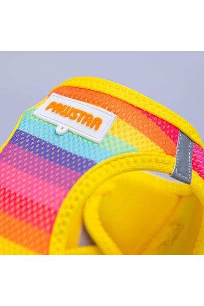 Pawstar Rainbow Air-Mesh Chest Harness Cat Dog Chest Harness Rainbow Pattern Dog Harness
