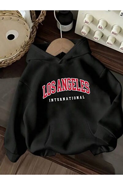 FUFLUNS سويت شيرت بقلنسوة مطبوع عليه لوس أنجلوس للجنسين