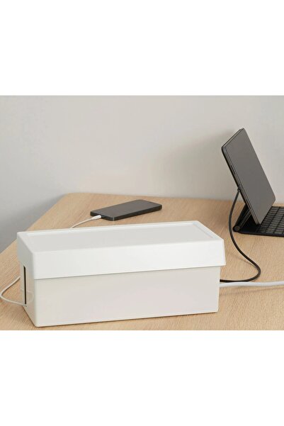 IKEA Kapaklı Kablo Düzenleme Kutusu 32x14x12 Cm Plastik Kablo Düzenleyici Org...