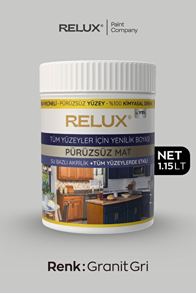 Relux Paint Çok Amaçlı Saf Akrilik Dönüşüm Boyası – Ahşap, Fayans, Metal, Cam...