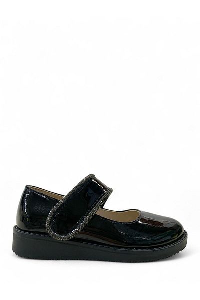 Tuğba Ortopedi 134 Orthopedic Girls Preschool Black Patent Leather Ballerinas