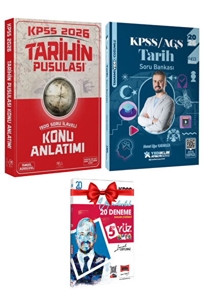 CBA Akademi KPSS 2026 Tarihin Pusulası Konu Anlatımı+ Yediiklim Ahmet Uğur Karakuza Tarih Soru Bankası