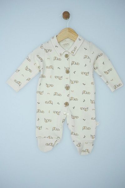 iQBaby Little Emu Elephant Buttoned Jumpsuit