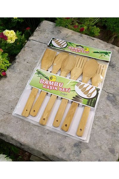 BALCI HEDİYELİK Bamboo Wood Preparation Set 6 Pieces