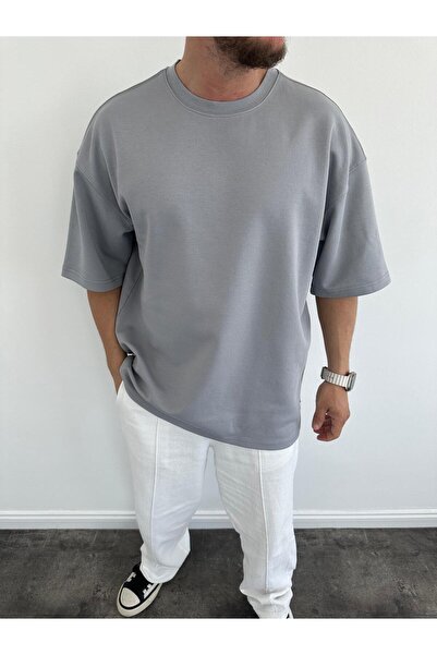 KağanKY Siva tkanina Doubleface T-shirt
