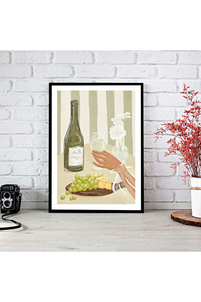 woodsia Tablou cu poster din lemn MDF cu aspect de cadru dintr-o singură buca...