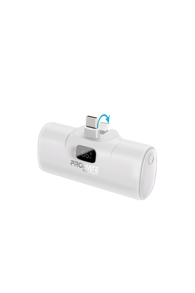Promate Ultra-compact fast charging powe rbank USB-C 5000mah