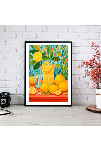 woodsia Tablou cu poster din lemn MDF cu aspect de cadru dintr-o singură buca...