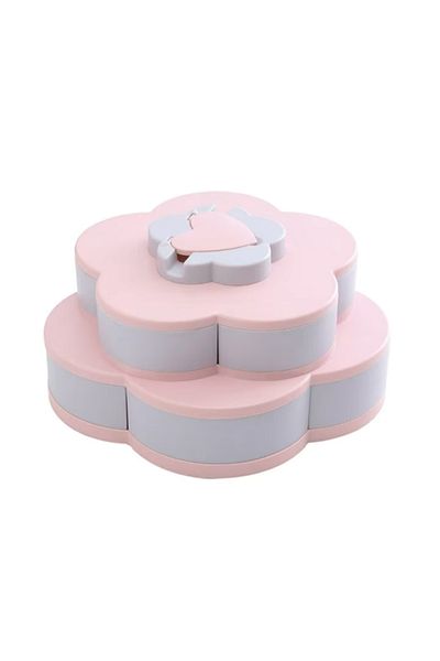 EMATTERIO Smart Candy Box, Phone Holder, 10 Rotating Compartments, 2 Tiers, 42 cm