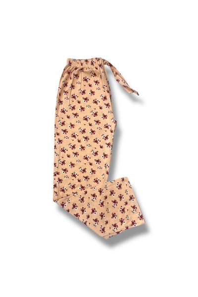 Erdenay Tekstil Patterned Combed Cotton Women's Pajama Bottoms