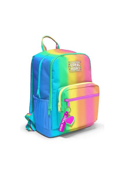 Coral High Set of 2 Patterned School Bag Nutrition 23673