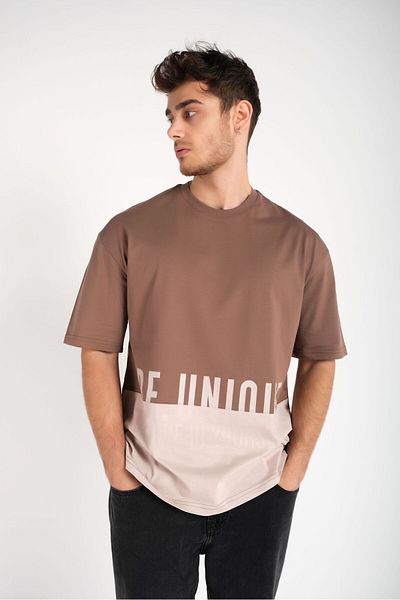 Gerekli Men T-Shirt Oversize 100% Cotton Casual Fit T-Shirt