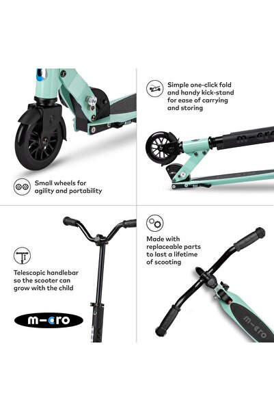 Micro Scooters | Sprite Deluxe LED Children's Scooter SA0228| Handlebar Adjustable | Front Sus