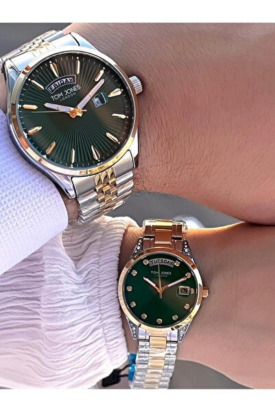 Tom Jones Couple's Special Men's and Steel Cord 3 Atm Water Resistant 2 Years Warranty Couple Watch X1