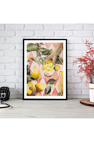 woodsia Tablou cu poster din lemn MDF cu aspect de cadru dintr-o bucată KCMD ...