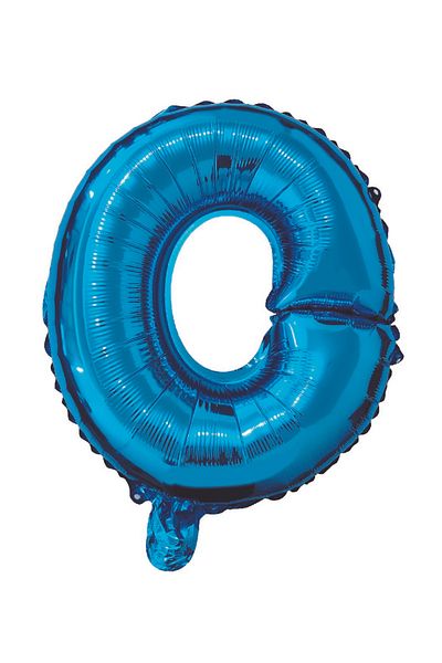 SDX Market Blue Metallic Foil Balloon, Mirific Party, Letter O, 40 cm