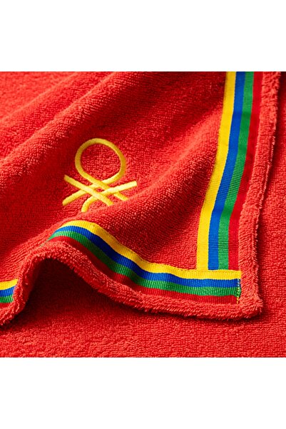 Benetton Children's Poncho Towel Red 100% Cotton