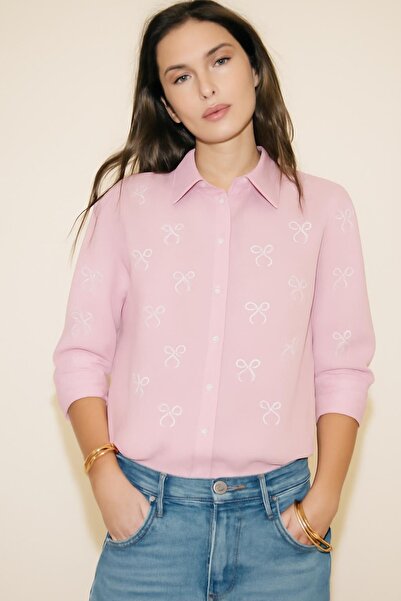 HAKKE Flam Bow Detail Shirt