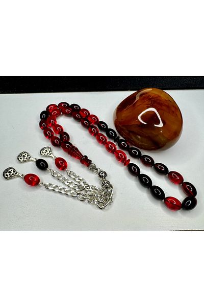 İskenderun Tesbihcilik Ferdi Güven Perfect Moth Fire Amber Prayer Beads