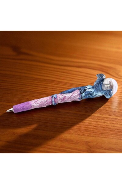 Kuzey Tacı Işıklı Kristal Küreli Mistik Ejderha Tükenmez Kalem – Fantastik Go...