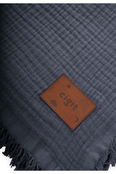 Cigit Muslin Four Layer Bedspread 200X220 cm Anthracite