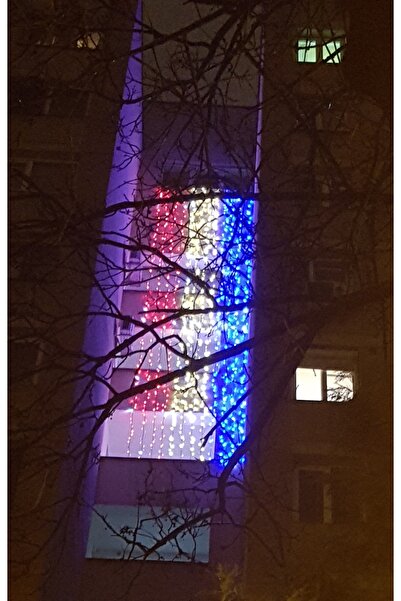 SDX Market Instalație de Crăciun TRICOLOR 3 m x 6 m Flash, ROȘU / GALBEN / AL...