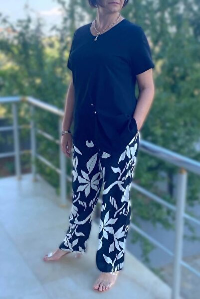 Mia Butik Plus Size Spring Suit Black-White