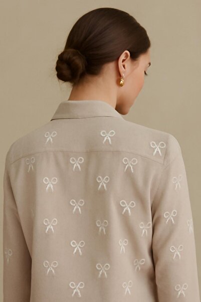 HAKKE Flam Bow Detail Shirt