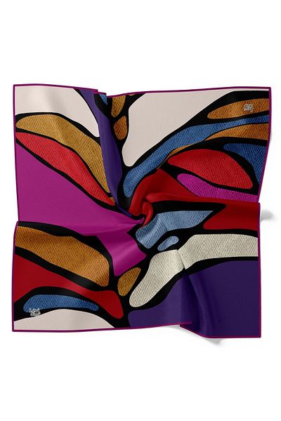 Levidor Abstract Geometric Pattern Sparkling Crystal Scarf