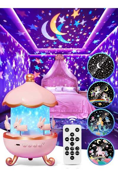 Generic Star Projector for Kids – 21 Colors + 15 Movies + 360° Rotating Night...