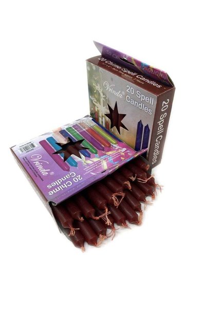 Generic 4 Inch Mini Chime Ritual Spell Unscented Taper Candles Set of 20 (Bro...