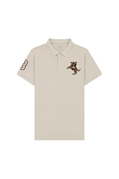 Giordano Men's Slim Fit Cotton Short Sleeve Napoleon Polo