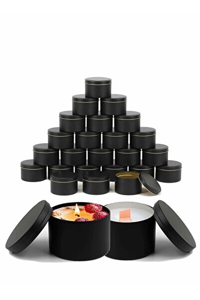 Generic SYOSI 24 Pcs Candle Tins for Making Candles Bulk 8 oz Candle Jars Tin Jars for Candle Making