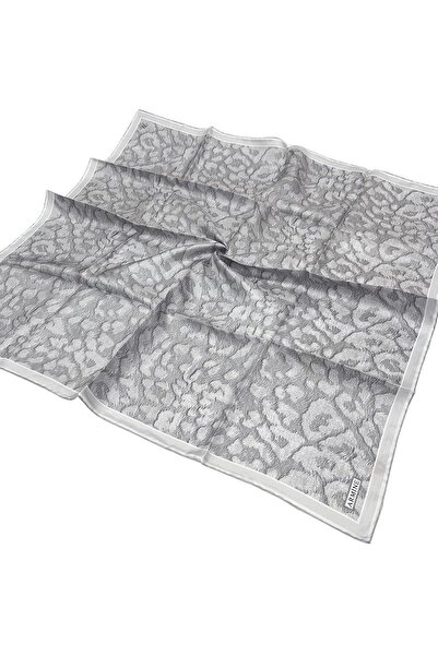 Armine Μεταξωτό Φουλάρι 2026 Χειμώνας - 9408-86 Ασημί Τυλίγμα